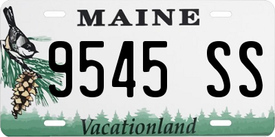 ME license plate 9545SS