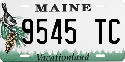 ME license plate 9545TC