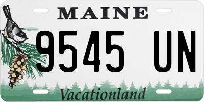 ME license plate 9545UN