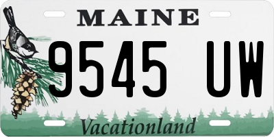 ME license plate 9545UW