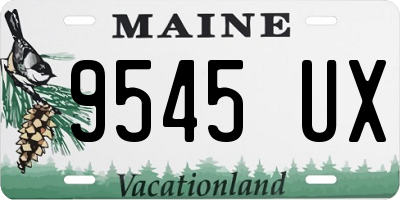 ME license plate 9545UX