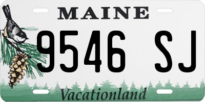ME license plate 9546SJ