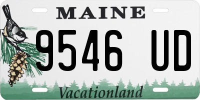 ME license plate 9546UD