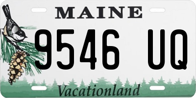 ME license plate 9546UQ