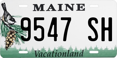 ME license plate 9547SH