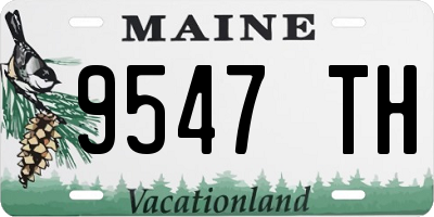 ME license plate 9547TH