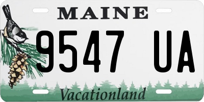 ME license plate 9547UA