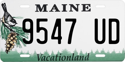 ME license plate 9547UD