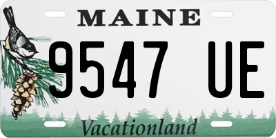 ME license plate 9547UE