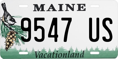 ME license plate 9547US