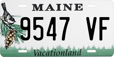 ME license plate 9547VF