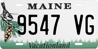 ME license plate 9547VG