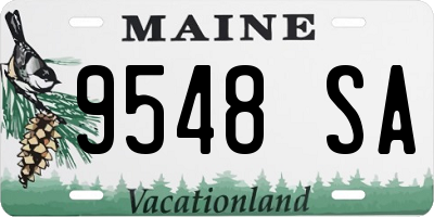 ME license plate 9548SA