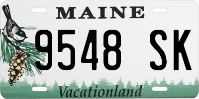 ME license plate 9548SK