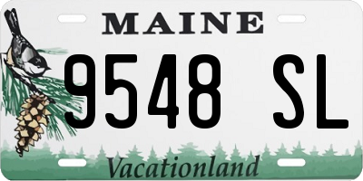 ME license plate 9548SL