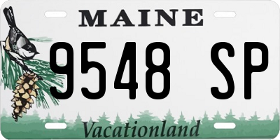 ME license plate 9548SP