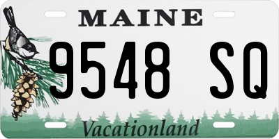 ME license plate 9548SQ