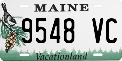 ME license plate 9548VC