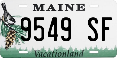 ME license plate 9549SF