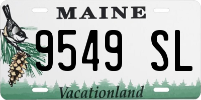 ME license plate 9549SL