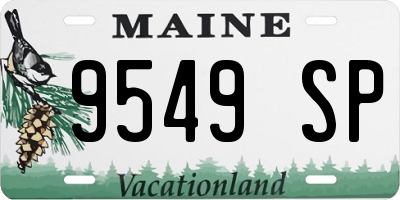 ME license plate 9549SP