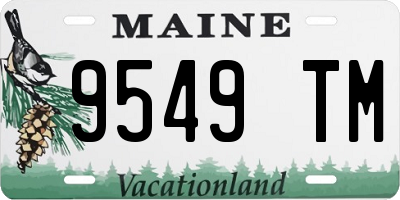 ME license plate 9549TM