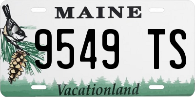 ME license plate 9549TS
