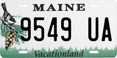 ME license plate 9549UA