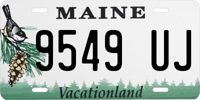 ME license plate 9549UJ
