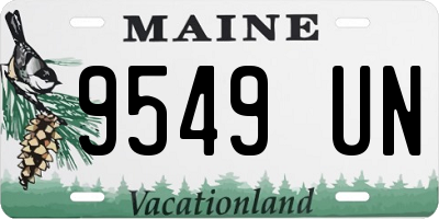 ME license plate 9549UN