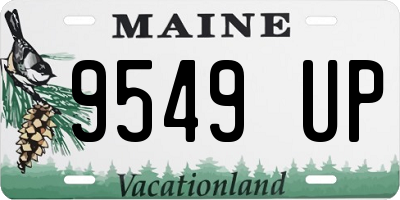 ME license plate 9549UP