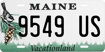 ME license plate 9549US
