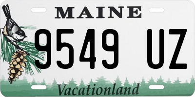 ME license plate 9549UZ
