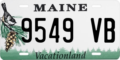 ME license plate 9549VB