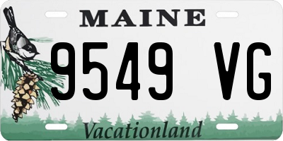 ME license plate 9549VG