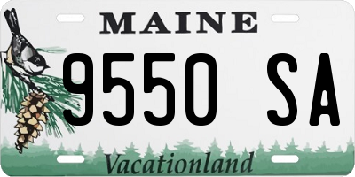 ME license plate 9550SA