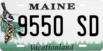 ME license plate 9550SD