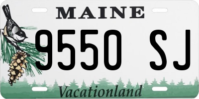 ME license plate 9550SJ