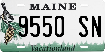ME license plate 9550SN