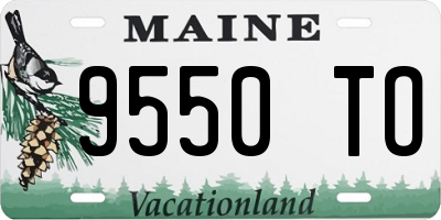 ME license plate 9550TO