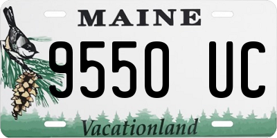 ME license plate 9550UC