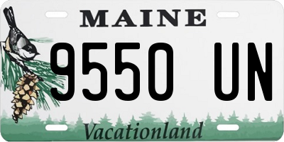 ME license plate 9550UN
