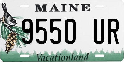 ME license plate 9550UR