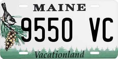 ME license plate 9550VC