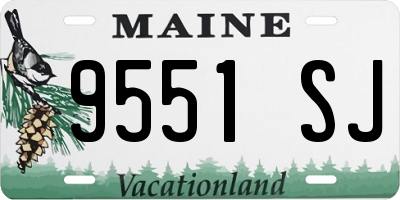 ME license plate 9551SJ
