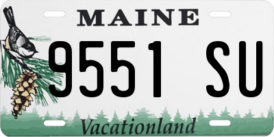 ME license plate 9551SU
