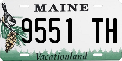 ME license plate 9551TH