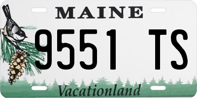 ME license plate 9551TS