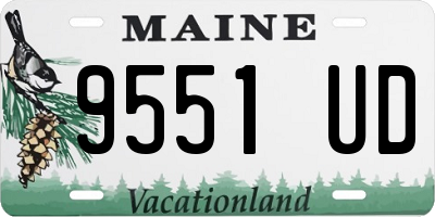 ME license plate 9551UD