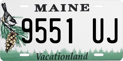 ME license plate 9551UJ
